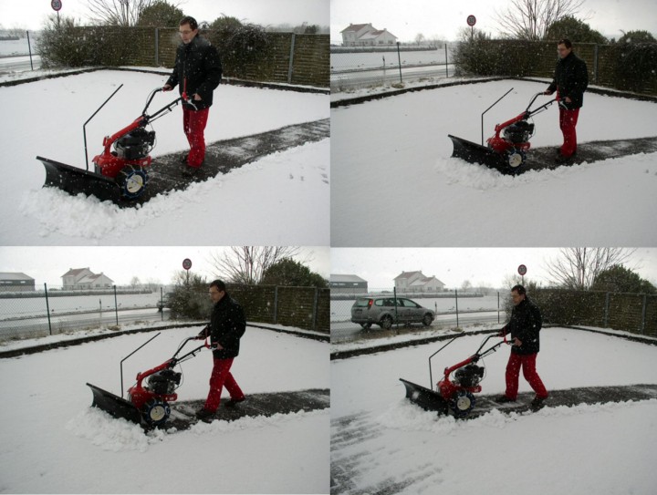Einachser-Kehrmaschine ES-850 mit Schneeschild