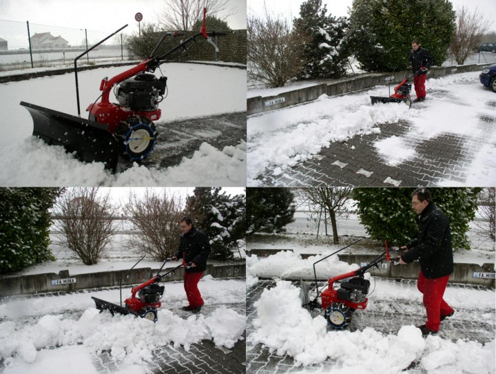 Einachser-Kehrmaschine ES-850 mit Schneeschild